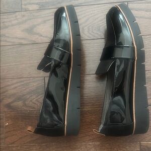 Dr Scholls Black Patent Leather Loafers